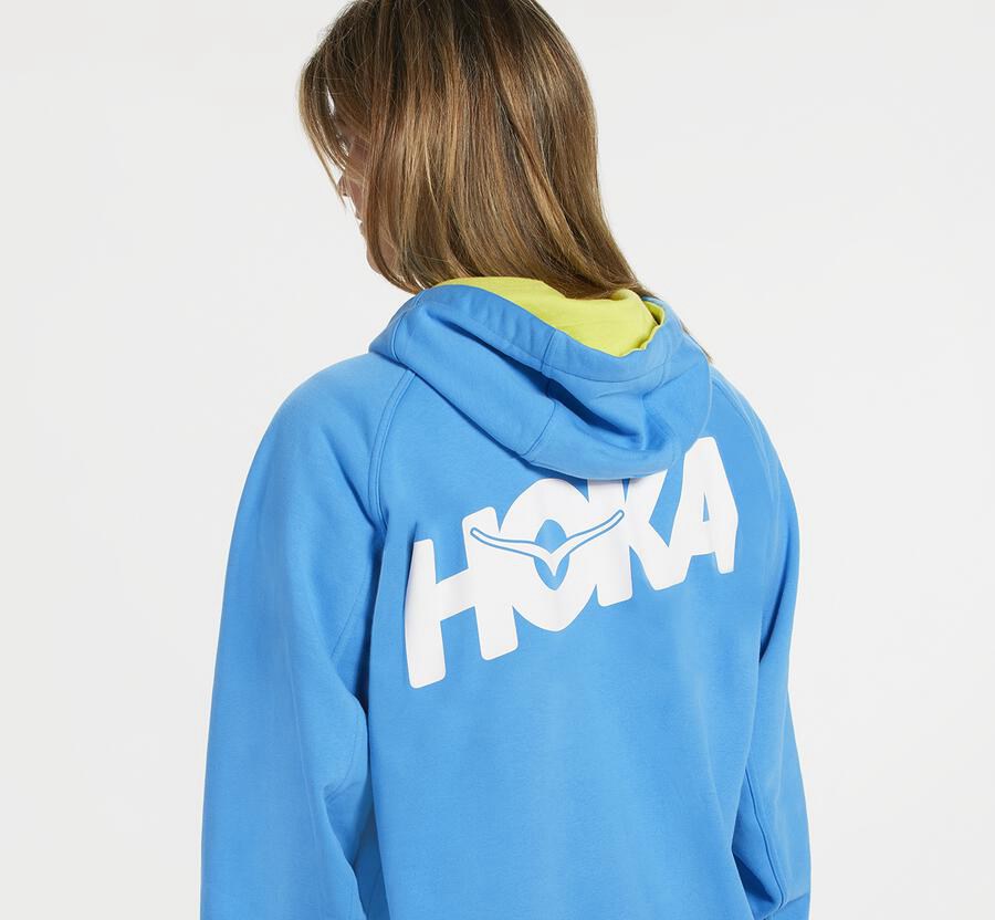 Hoka One One Hoodie Womens Blue - Bondi - 47126KBLM